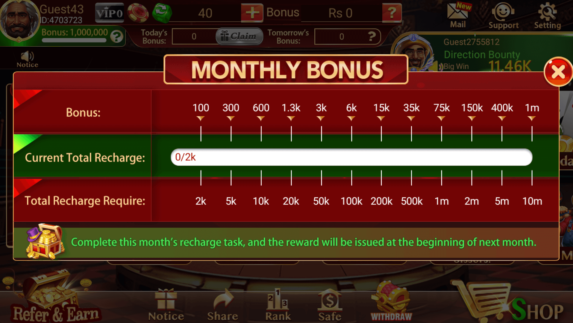 Monthly Bonus Pakistan